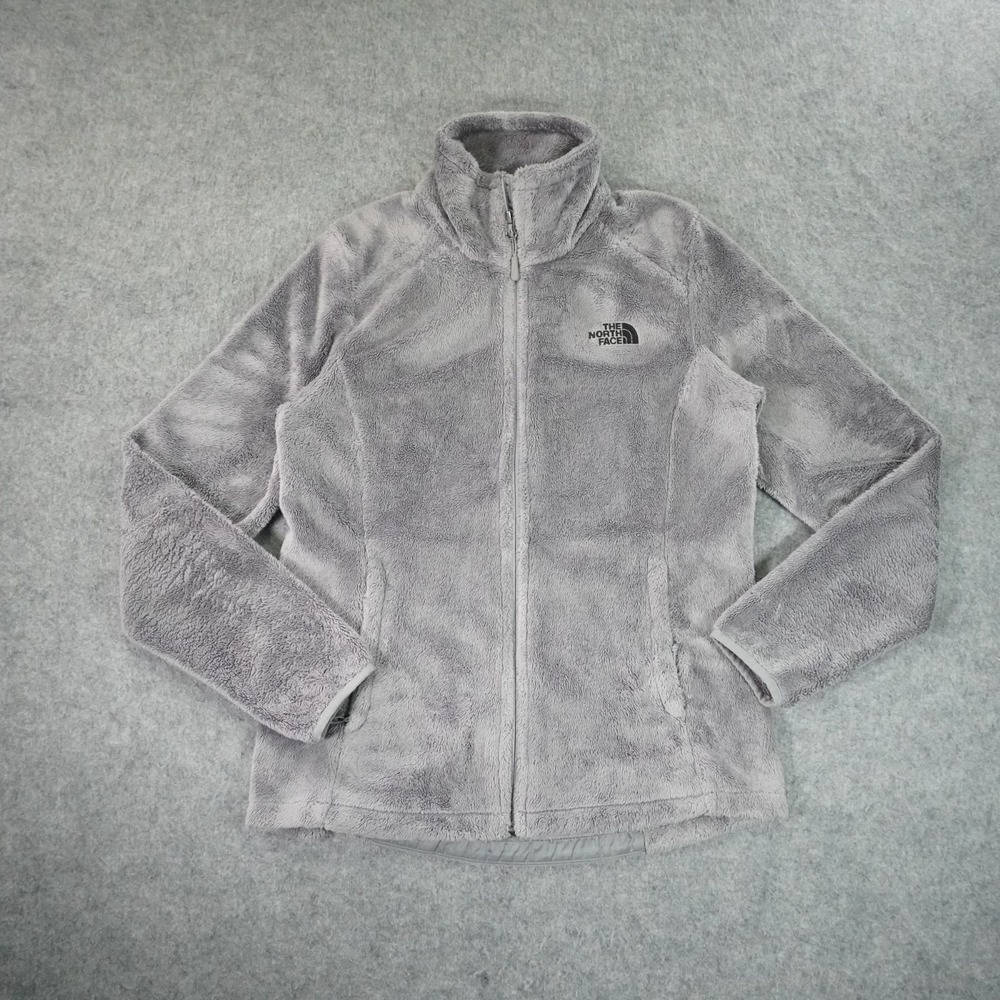 The North Face Jacket Womens Small‎ Gray Osito Full Zip Pockets Long Sleeve